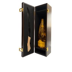 Sciabola per Champagne in cofanetto regalo di legno con bottiglia di Cà Del Bosco Franciacorta 75cl inclusa