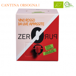 Vino Rosso da Uve Appassite Zero Puro Orsogna Senza Solfiti aggiunti Bio Vegan in bag in box 3 litri